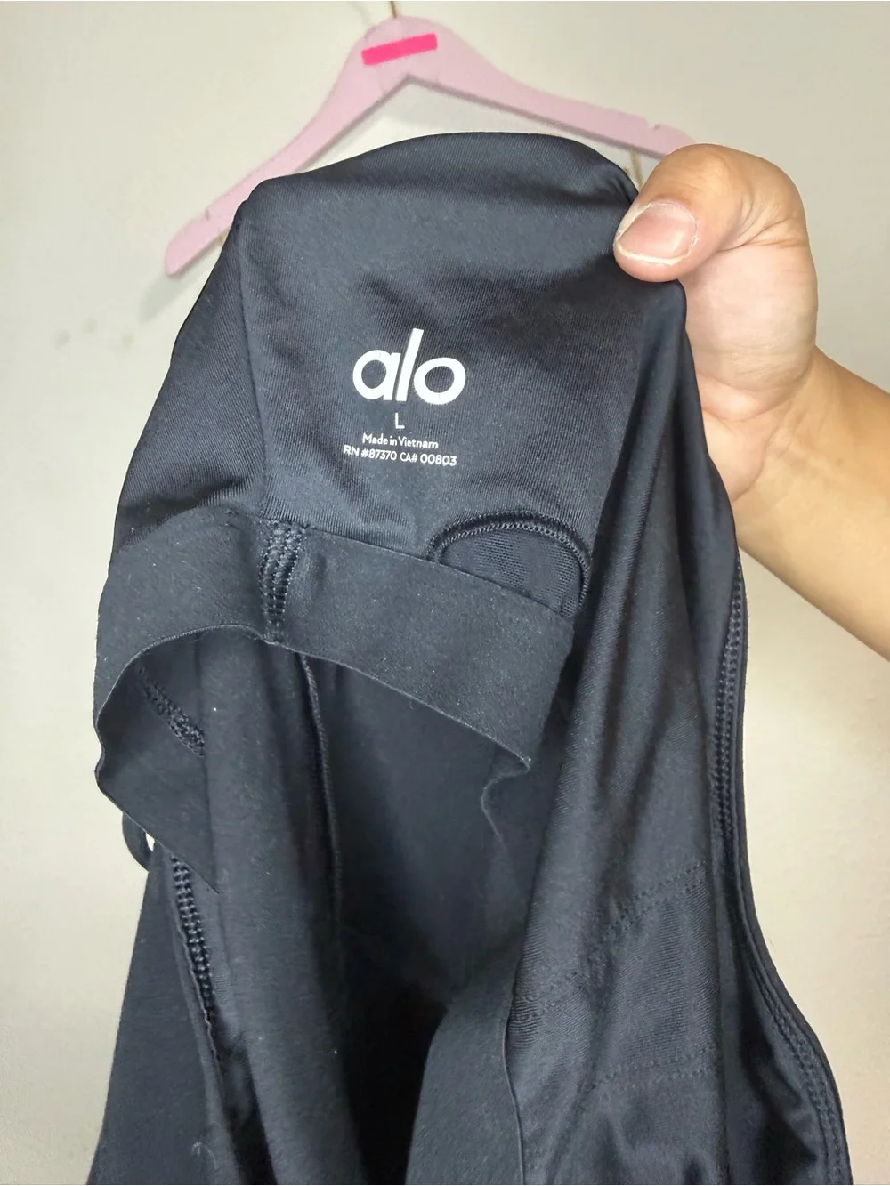 ALO Yoga Black Mini Slip Dress with Double Straps